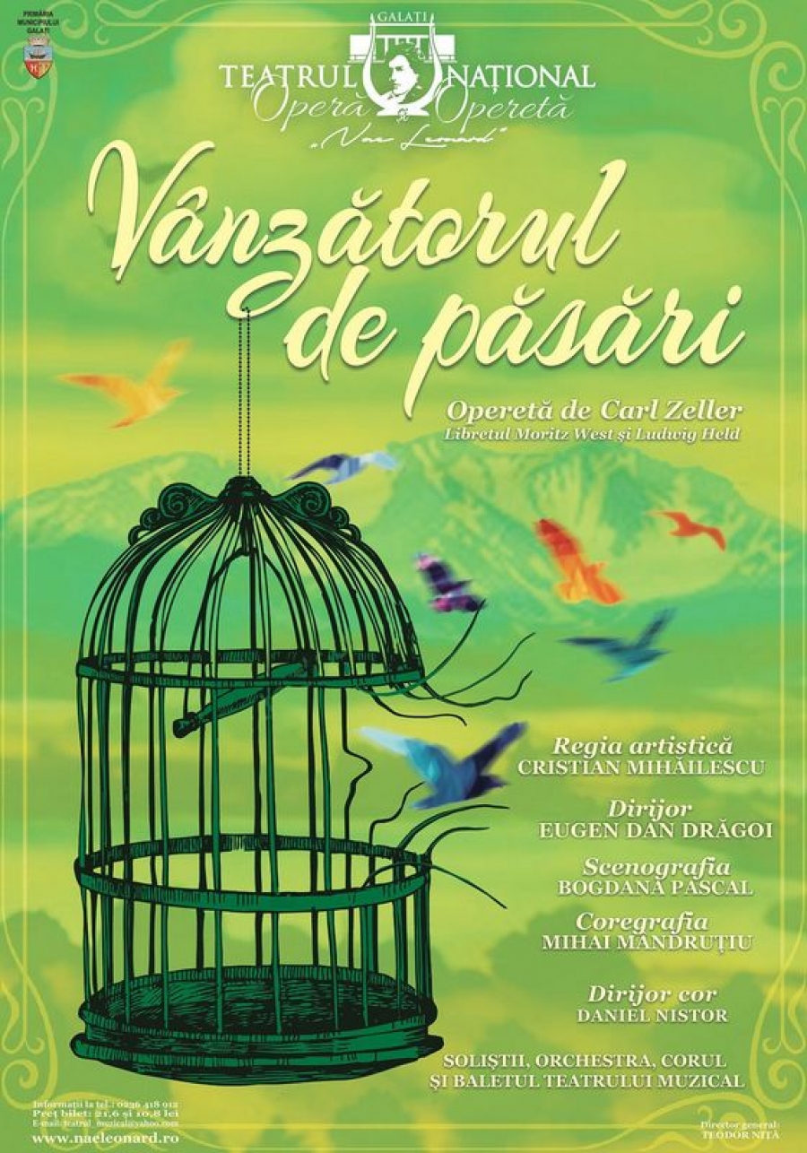 Capodopera "Vânzătorul de păsări", în acest weekend la Muzical