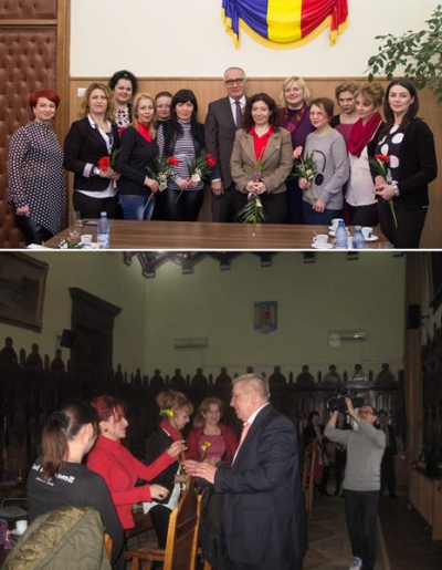 Prefectul şi primarul le-au felicitat pe jurnalistele din Galaţi