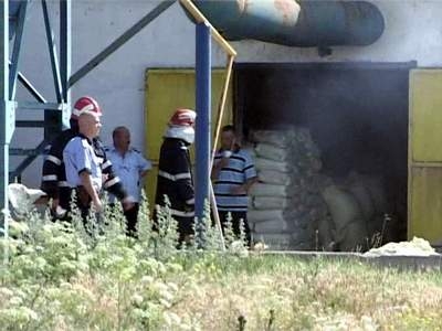 Explozie şi incendiu la  moara de sulf din Fileşti