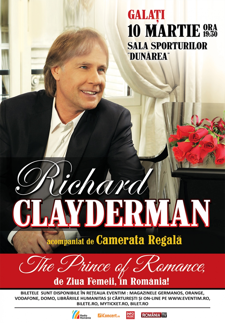 Richard Clayderman, concert de Ziua Femeii în Galaţi