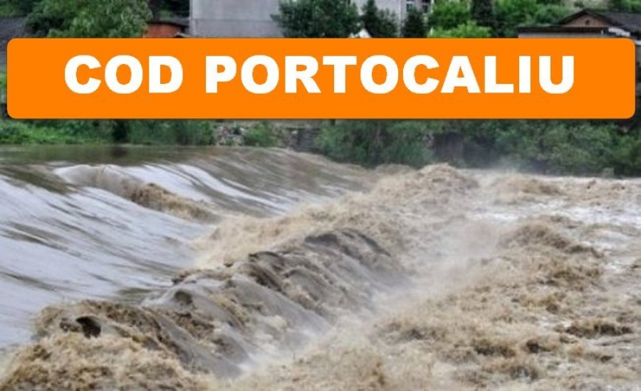 COD PORTOCALIU de inundaţii pe râurile din spaţiul hidrografic Prut-Bârlad