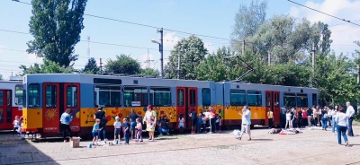 Transurb S.A. Galați a pus pe șine TRAMVAIUL COPIILOR