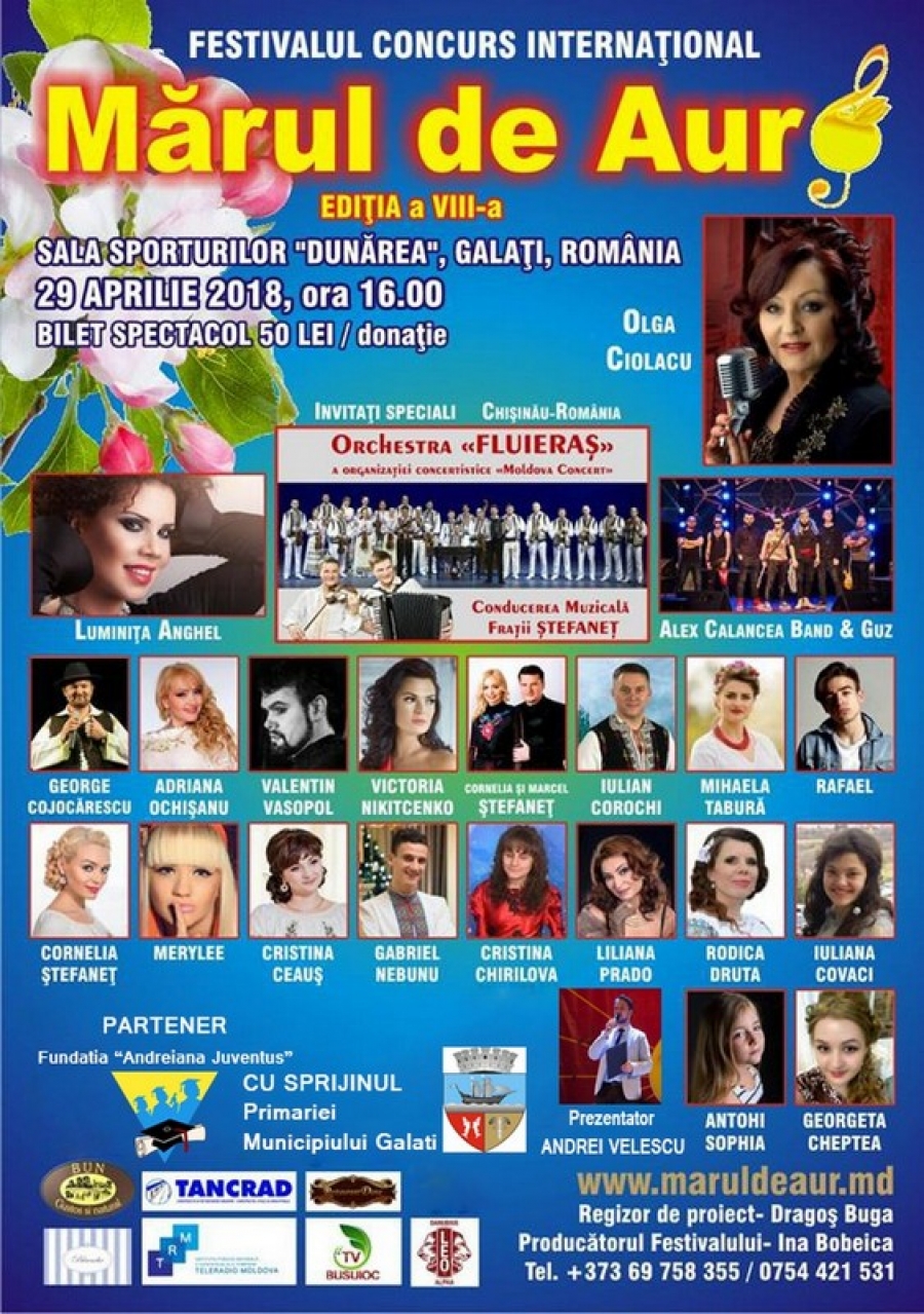 Luminiţa Anghel, pe scena Festivalului ”Mărul de aur” Galaţi