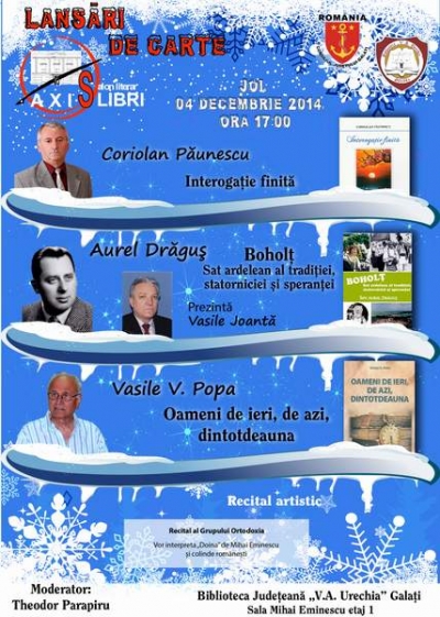 Lansări de carte la Axis Libri, cu colinde