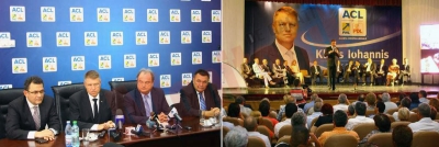 Iohannis a "oficiat" şi fuziunea gălăţeană dintre PNL şi PDL