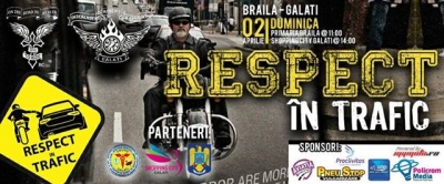 Motocicliştii din Galaţi şi Brăila îndeamnă la "RESPECT ÎN TRAFIC"