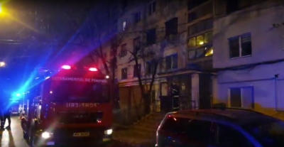 Apartament în flăcări pe str. Victor Papilian