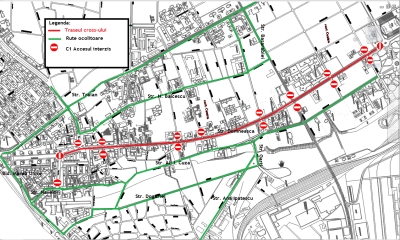 Trafic închis şi trasee deviate, în weekend, la Galaţi (HARTĂ)