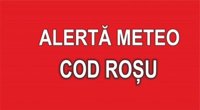 Avertizare de fenomene meteo periculoase: COD ROŞU pentru 6 localităţi din judeţul Galaţi