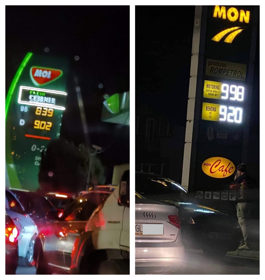 În numai câteva ore, în Galaţi, prețul carburanţilor a sărit la peste 9 lei/litru