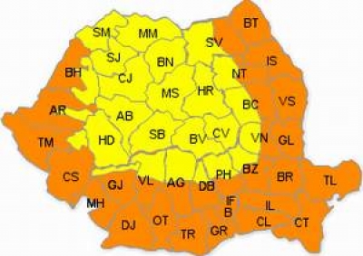 Cod portocaliu de caniculă şi disconfort termic sever până sâmbătă