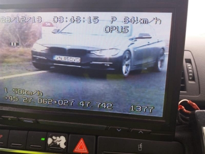 Supervitezoman: Gălăţean prins conducând cu 174 km/h