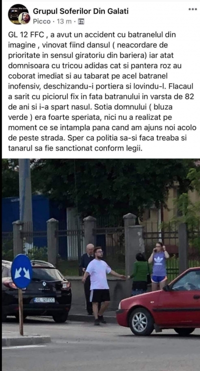 Reţinut pentru ca a lovit alt şofer după o altercaţie în trafic