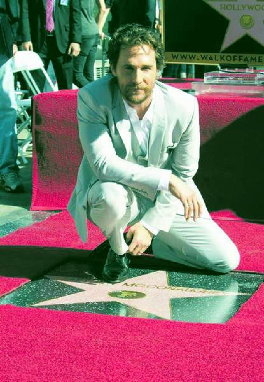 Matthew McConaughey a primit o stea pe Walk of Fame din Hollywood