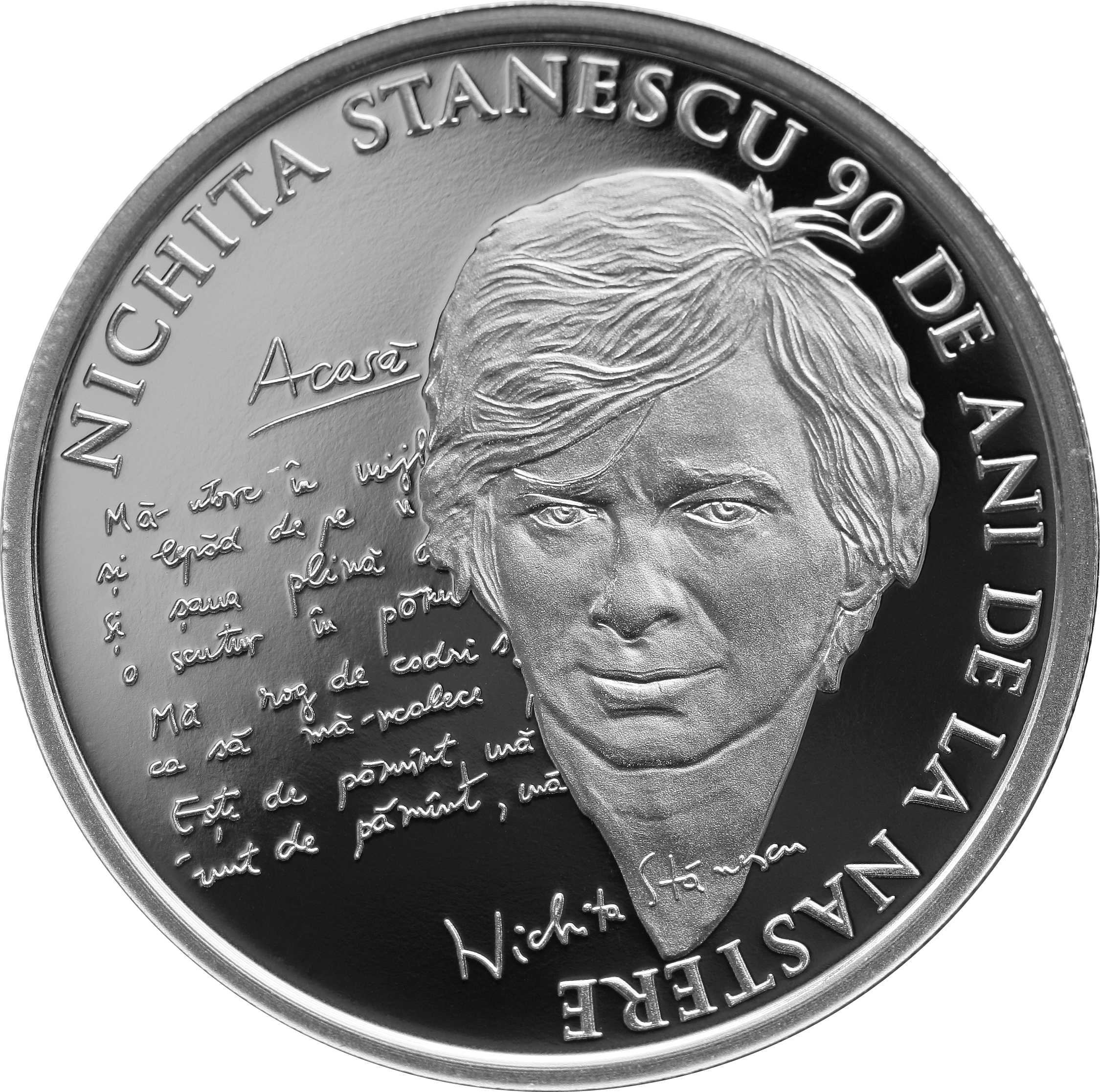 BNR lansează o monedă din argint cu tema 90 de ani de la naşterea lui Nichita Stănescu (FOTO)