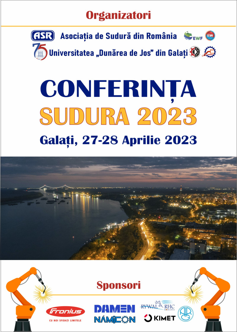 Conferinţa Internaţională „SUDURA 2023”, la Universitatea „Dunărea de Jos” din Galaţi