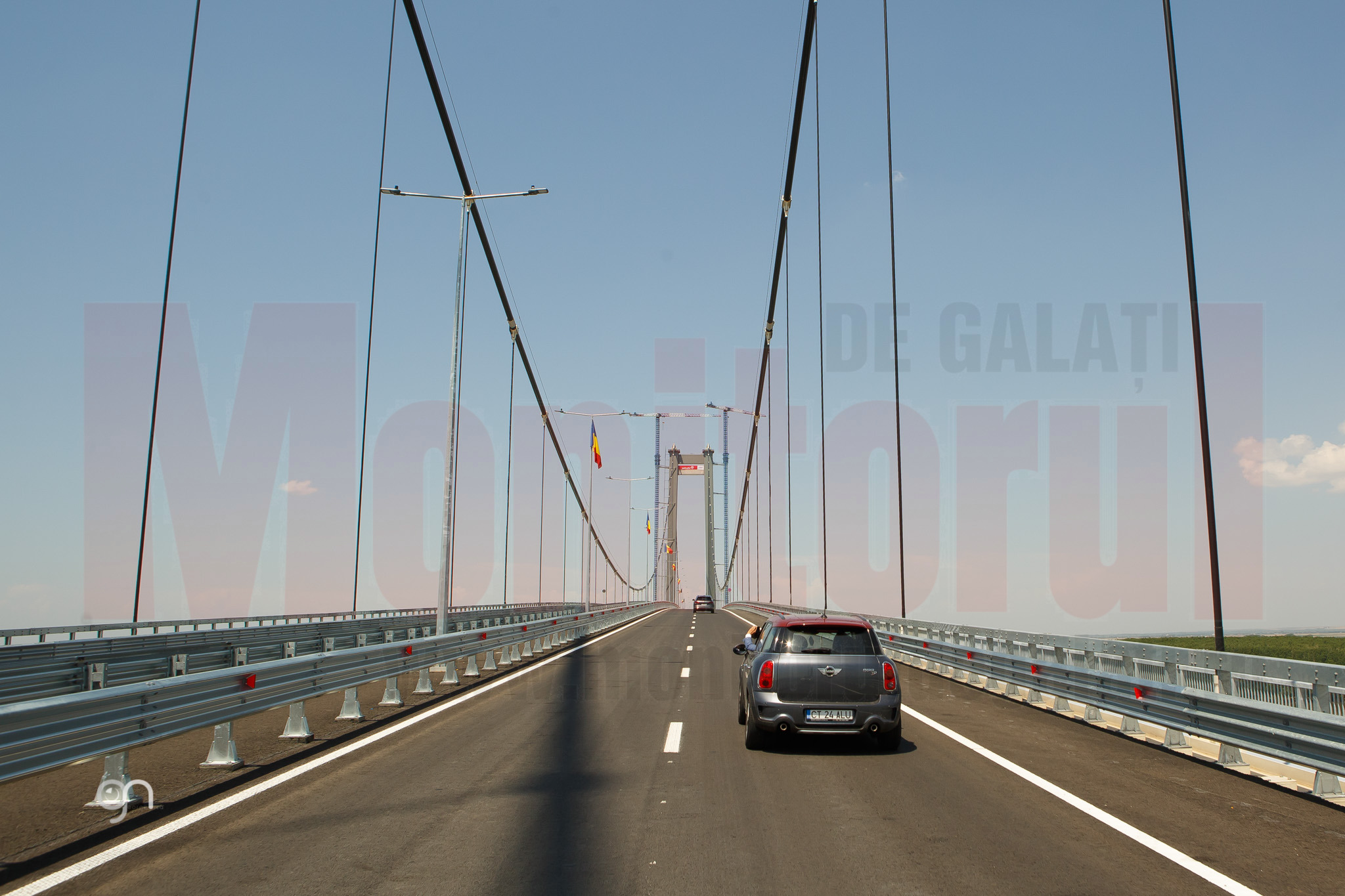 De astăzi se circulă pe Podul suspendat peste Dunăre de la Brăila - GALERIE FOTO