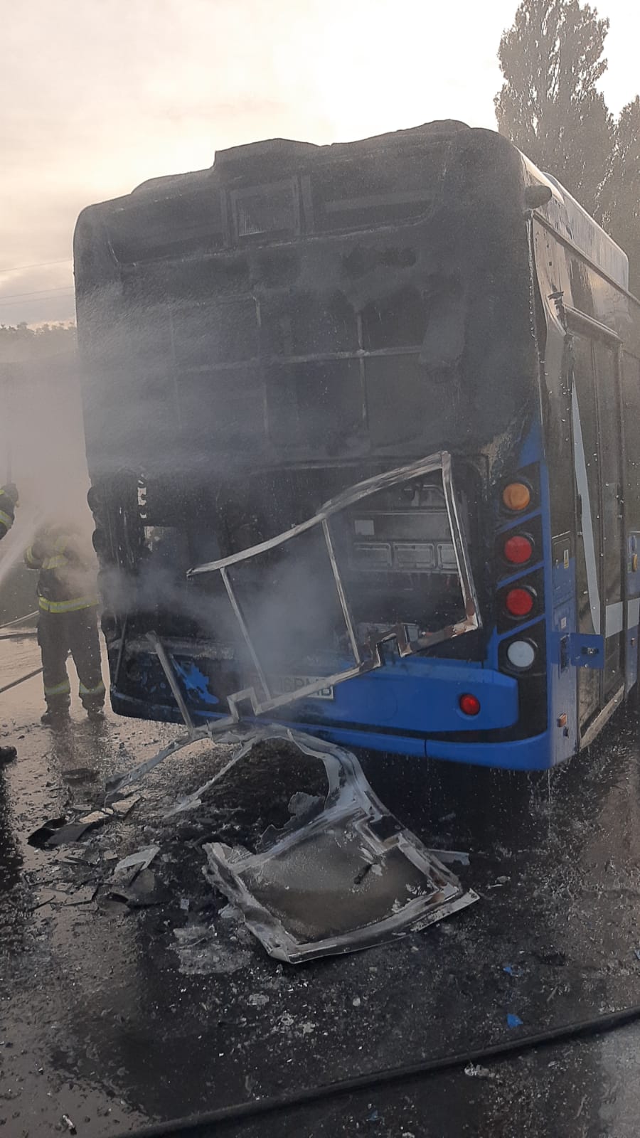 Un autobuz electric a luat foc pe Calea Galați din Brăila