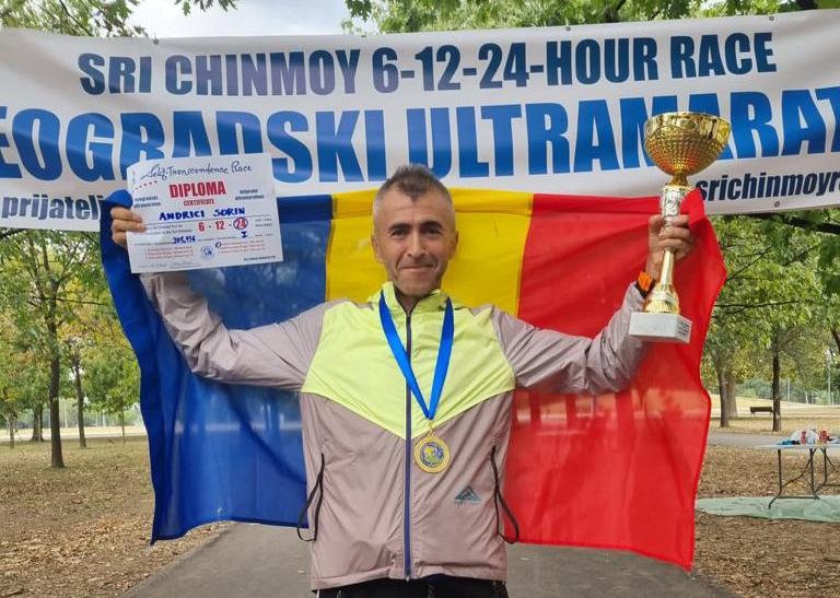 Jandarmul tulcean Sorin Andrici a urcat România pe locul I la Ultramaraton 24H Belgrad (FOTO)