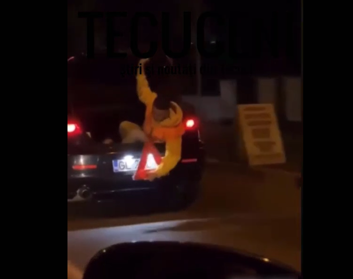 Teribilism: Tânăr plimbat în portbagaj la Tecuci (VIDEO)