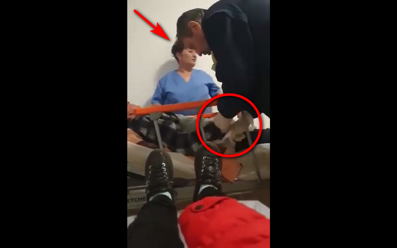 VIDEO: Pacient legat de targă de paznic sub nervii îngrijitoarei, la Spitalul Judeţean Brăila