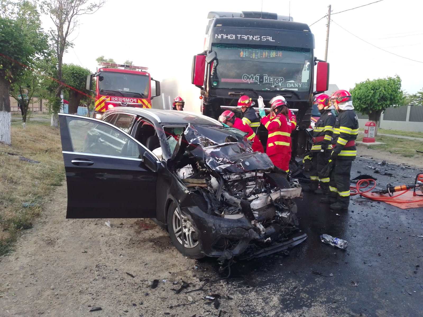 Galați: Accident mortal la ieșirea din Piscu spre Tecuci (FOTO)