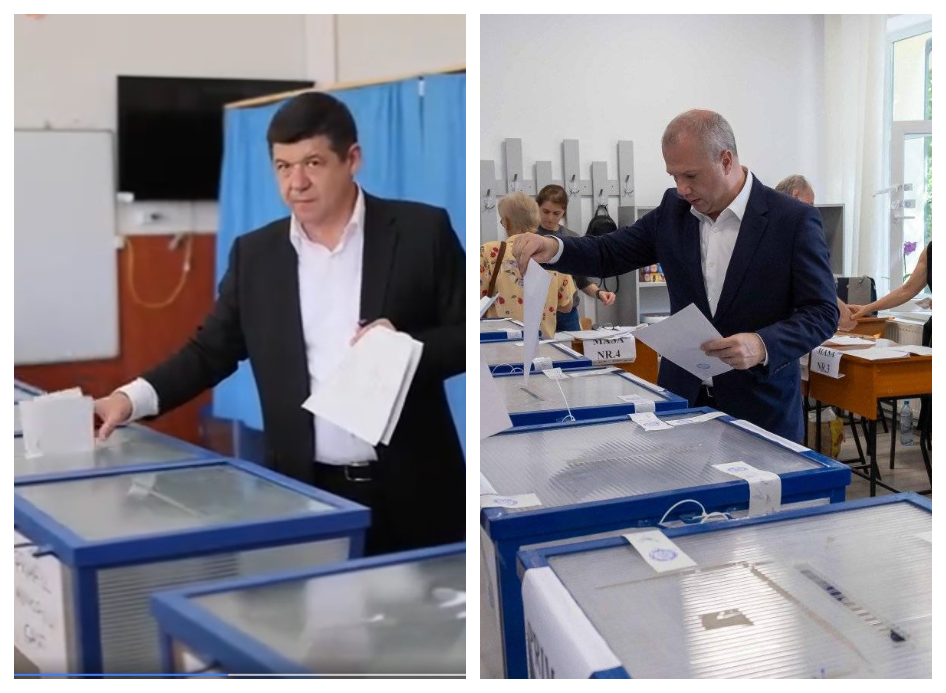 Preşedintele CJ Galaţi, Costel Fotea, şi primarul Ionuţ Pucheanu au votat pentru continuitate