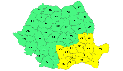 După portocaliu, Galaţiul trece pe galben! COD de caniculă până diseară