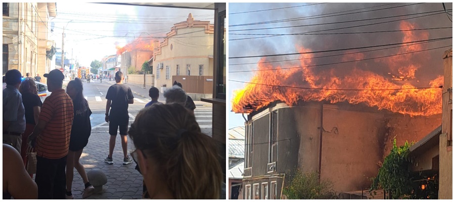 VIDEO: Incendiu puternic la Tecuci