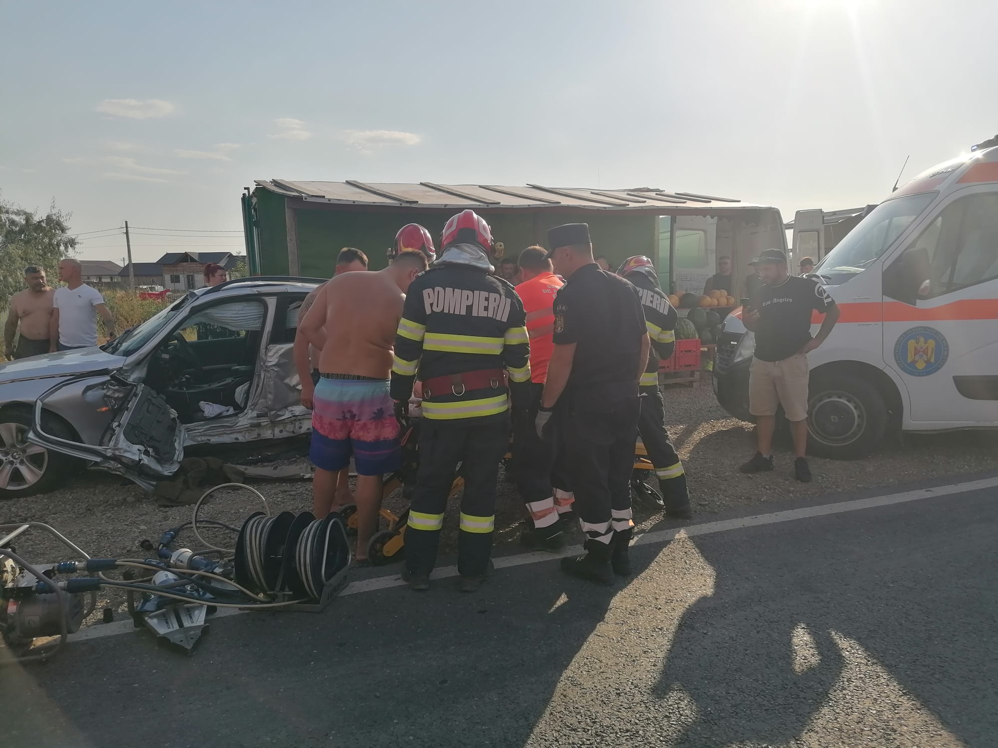 VIDEO: Grav accident cu victime la intrarea în Drăgănești (UPDATE)