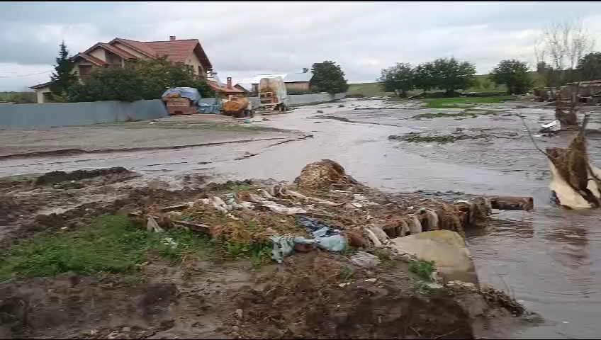 Cudalbi: Ploaie torențială în zona inundată (VIDEO)