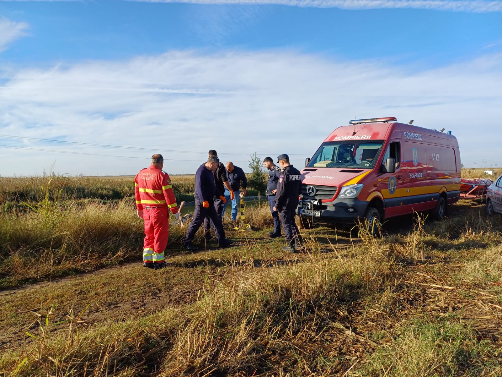 FOTO: Înecat într-un canal de irigaţii! Tragedie la Dudeşti, Brăila