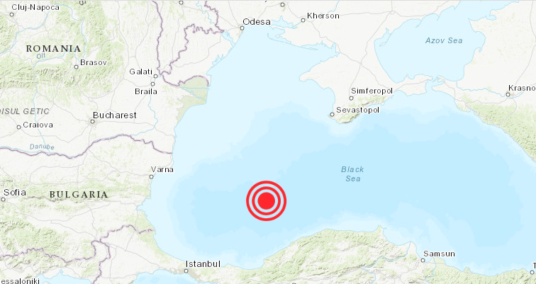 Cutremur de 5.6 grade în Marea Neagră