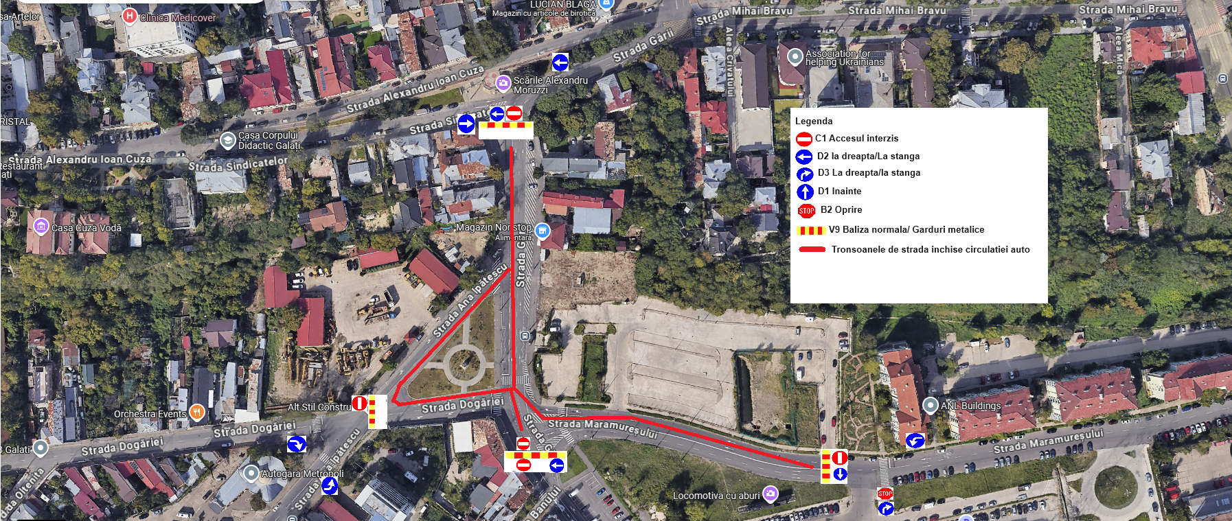 Galaţi: Restricţii de trafic de Ziua Naţională a României