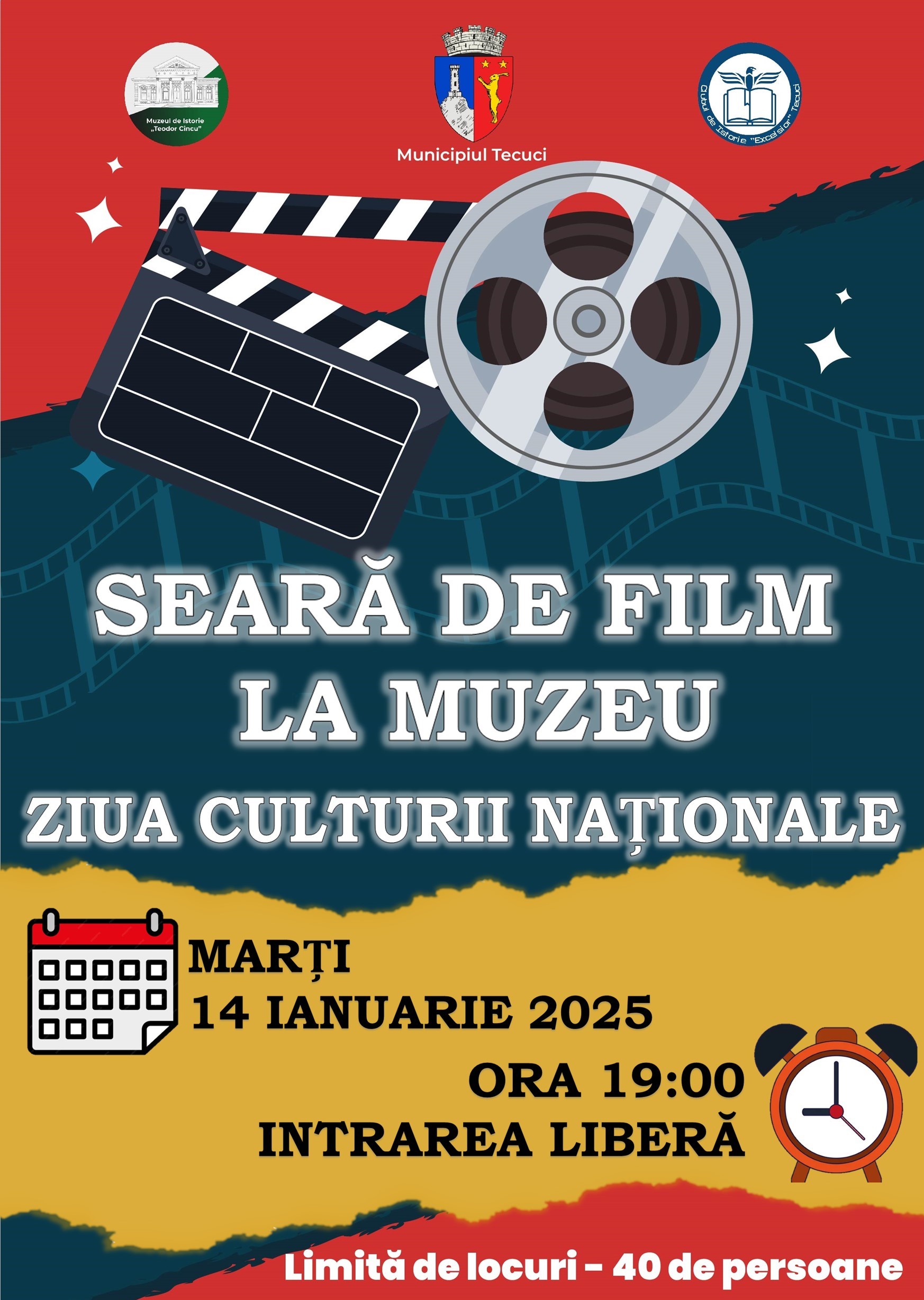 Tecuci: De Ziua Culturii Naţionale – Seară de film la muzeu