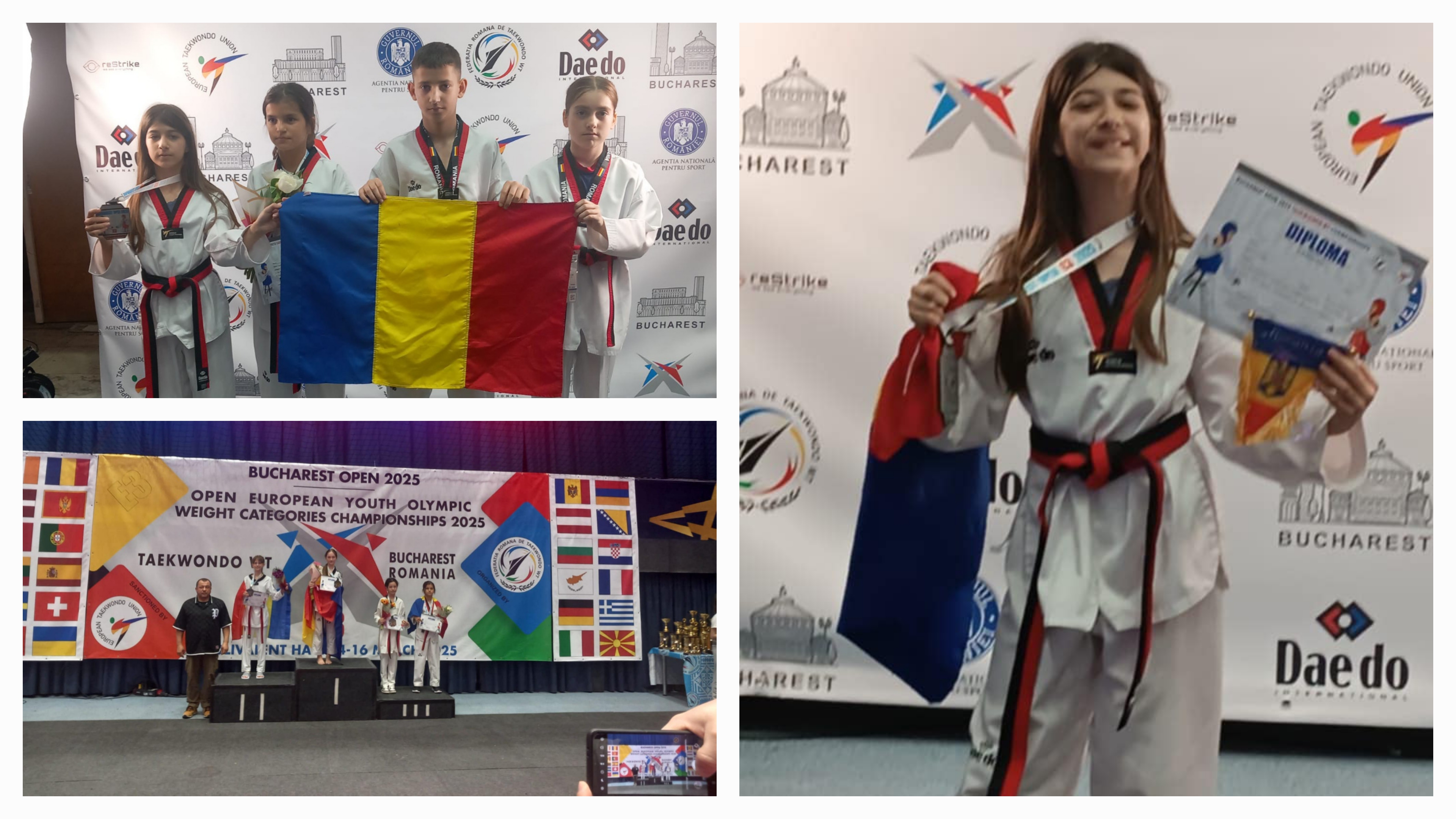 Taekwondo: Medalii europene pentru sportivii de la CSM Dunărea Galaţi (FOTO)