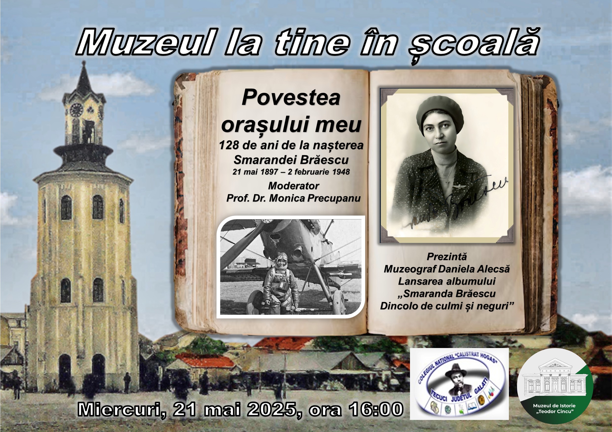 128 de ani de la naşterea Smarandei Brăescu! Eveniment la Tecuci