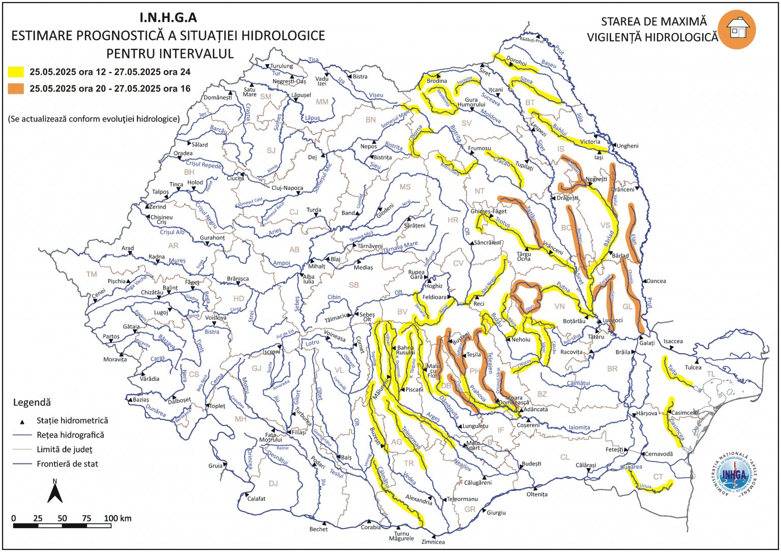 O nouă avertizare hidrologică pentru judeţul Galaţi. Autoritățile sunt în alertă