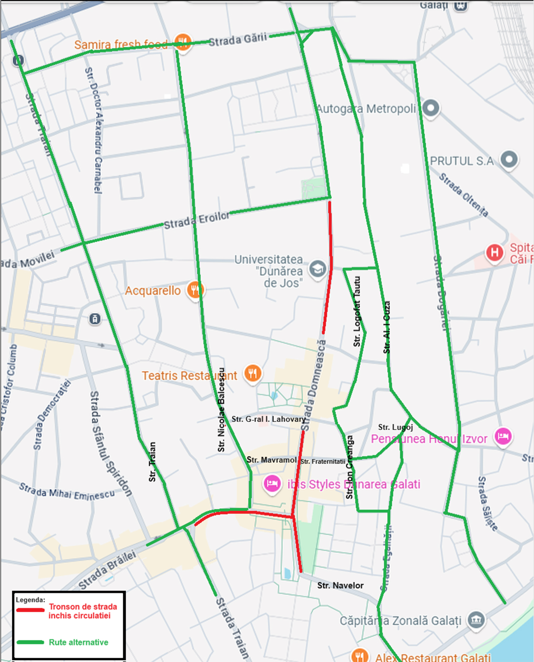 Modificări în transportul public, pentru Galaţi StreetFest 2025