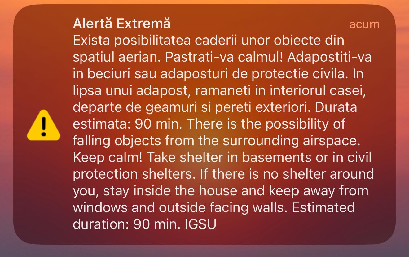 RO-Alert, în miez de noapte, la Tulcea