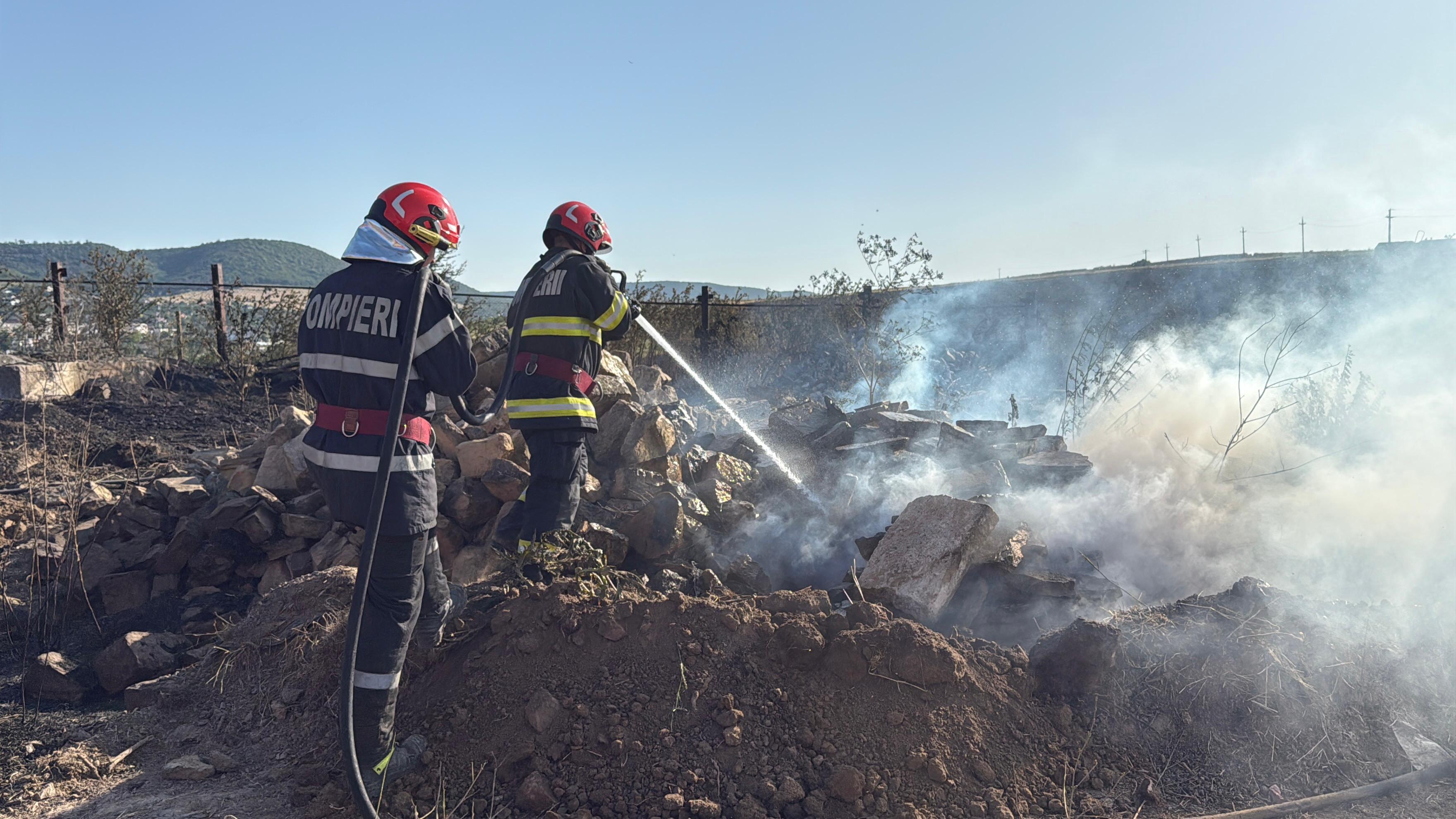 VIDEO: Incendii de vegetație extinse la culturi de cereale, la Babadag - UPDATE