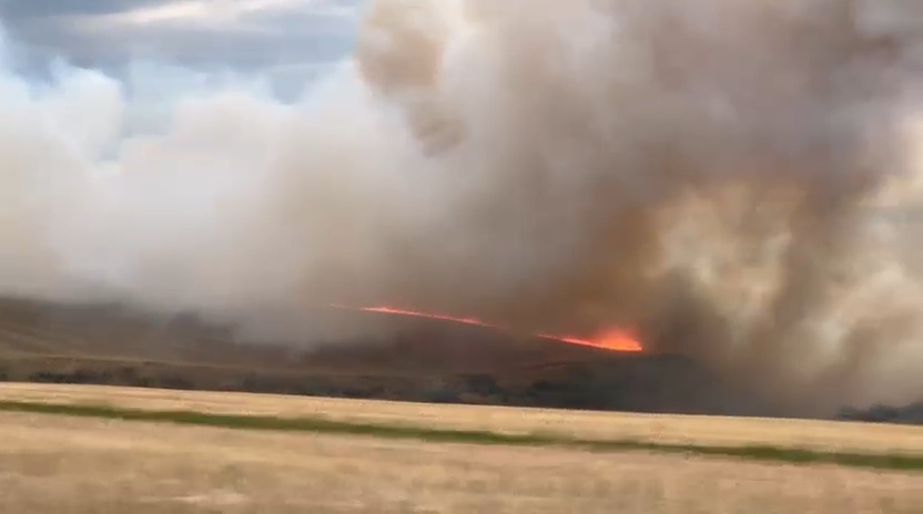 VIDEO: Incendiu izbucnit de la un fulger, în Târgu Bujor