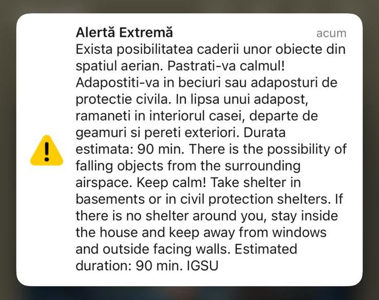 «Adăpostiţi-vă în beciuri!» Tulcenii avertizaţi prin RO-Alert după noi atacuri la graniţă
