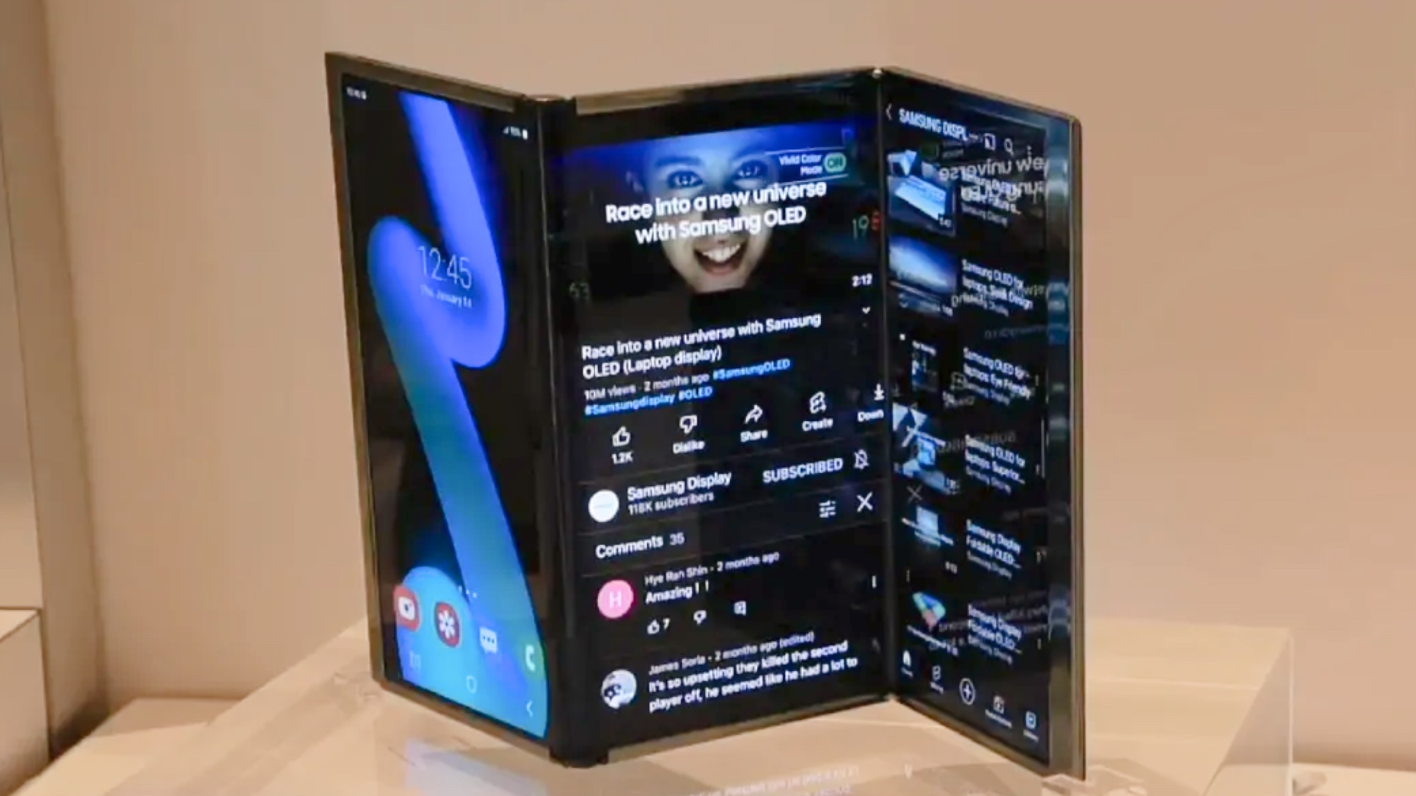 Samsung pregăteşte un smartphone cu trei ecrane pliabile