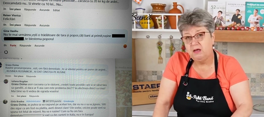 «Eşti o trădătoare! Te blesteamă poporul!» Gina Bradea, în război cu internauţii: «Adun tot şi voi merge la poliţie!»