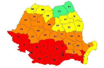 Judeţul Galaţi intră sub COD PORTOCALIU de caniculă