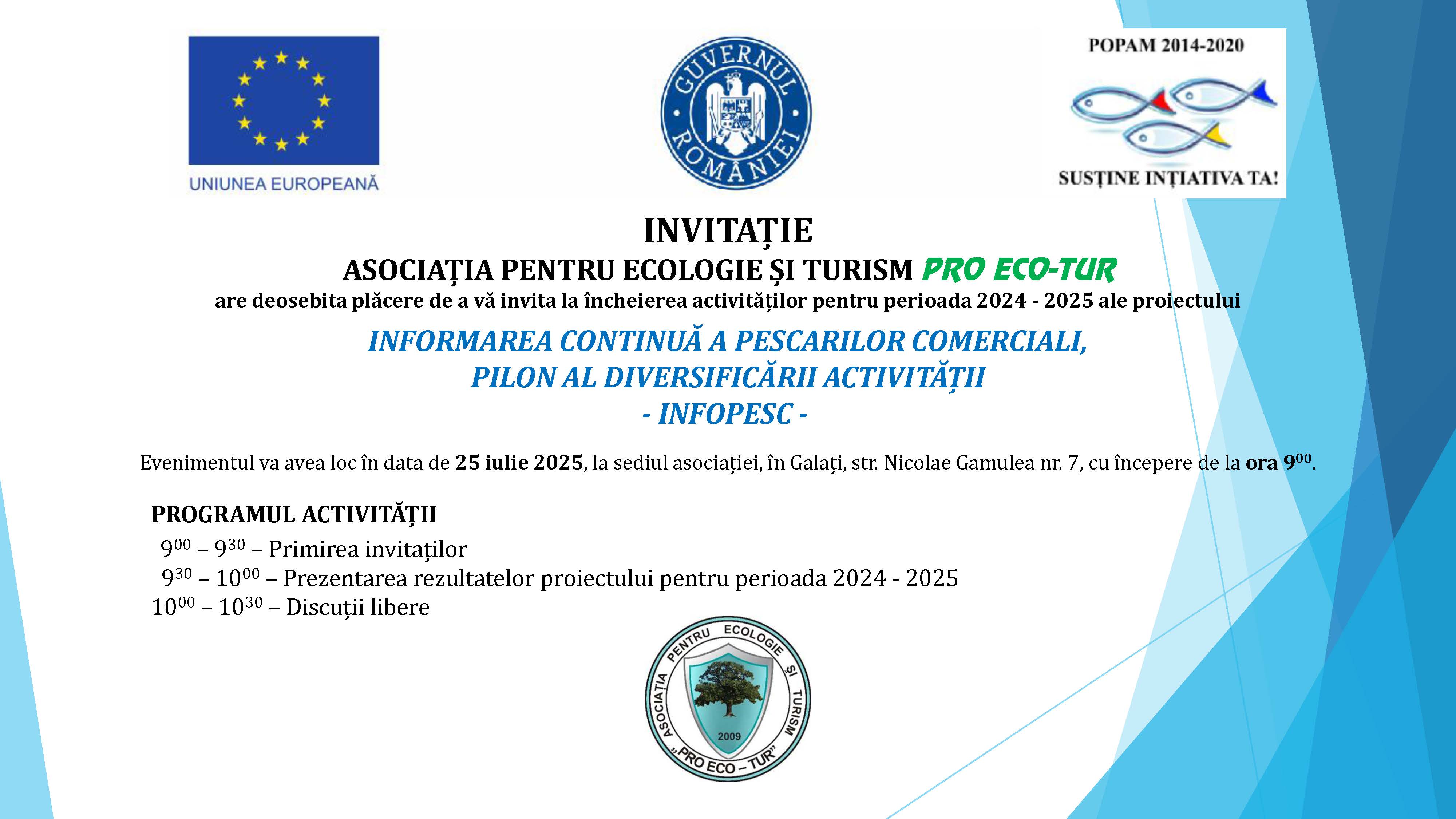 INVITAŢIE PRO ECO-TUR 24.07.2025