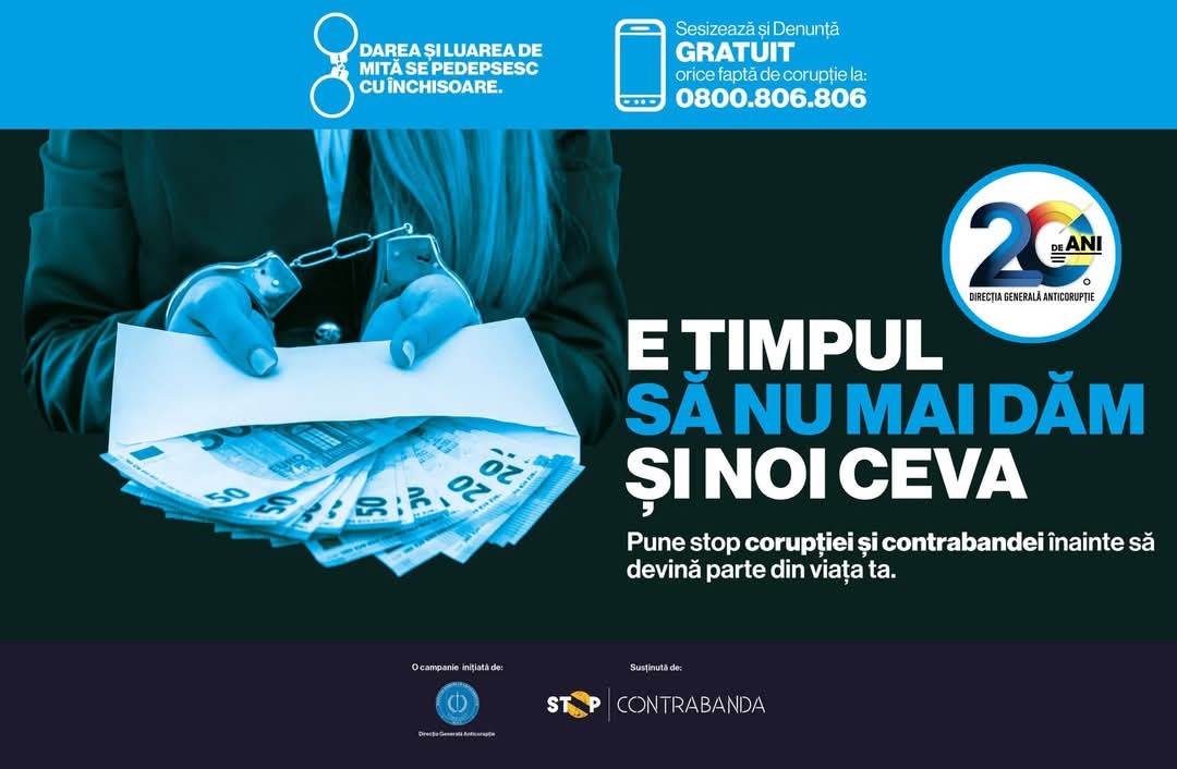 Galaţi: Activităţi anticorupţie desfăşurate de D.G.A.