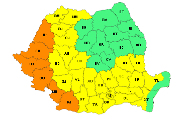 Galaţi: Avertizare meteo de temperaturi deosebit de ridicate
