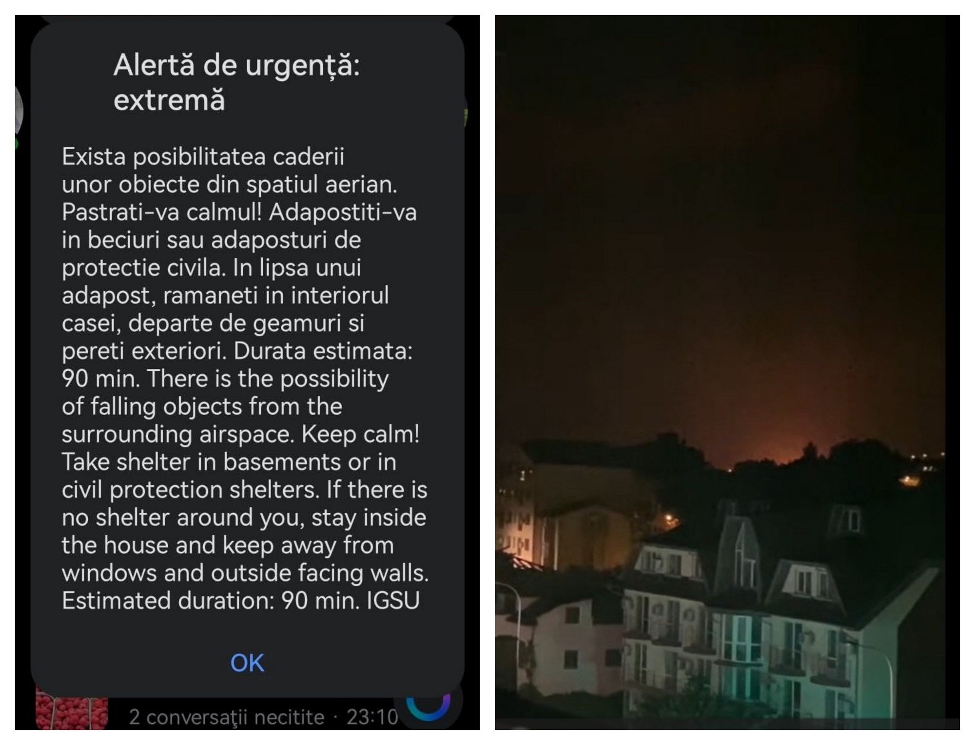 Noapte tensionată la graniţa cu Ucraina: mesaj RO-Alert la Isaccea, apărarea aeriană în alertă